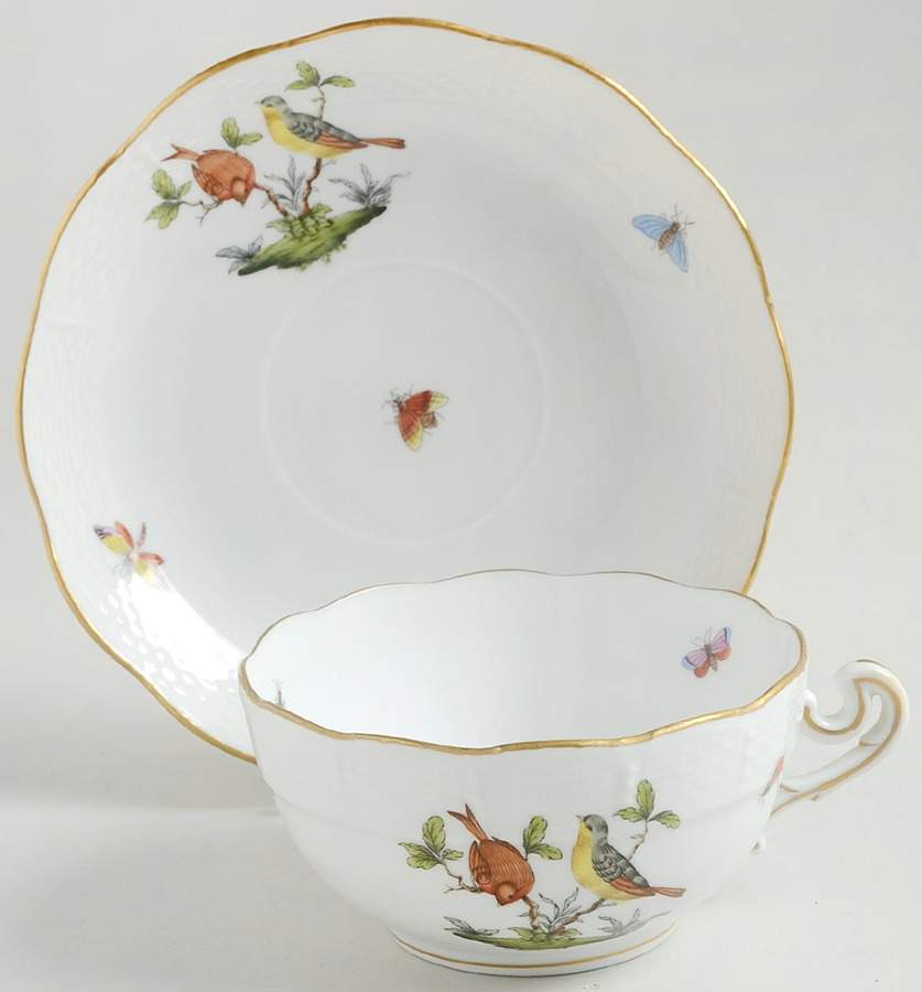 Rothschild Bird (RO) Breakfast Cup & Saucer Set by Herend-1
