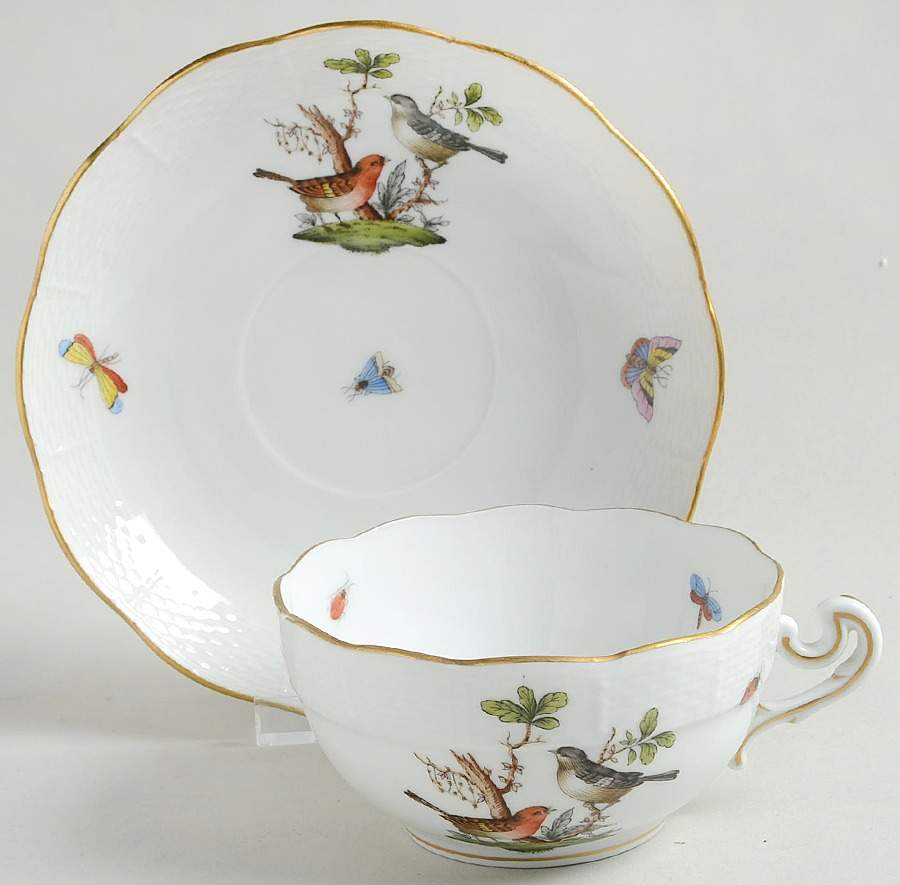 Rothschild Bird (RO) Breakfast Cup & Saucer Set by Herend-1