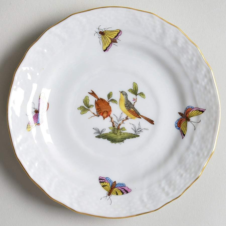 Rothschild Bird (RO) Small Bread & Butter Plate by Herend-1
