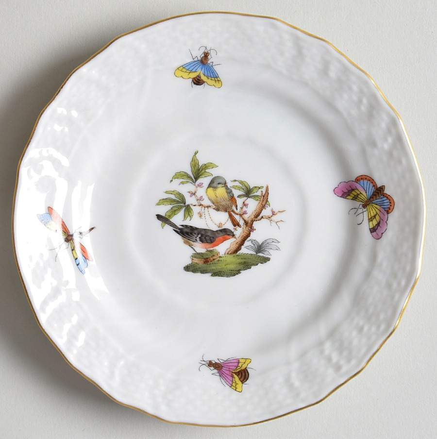 Rothschild Bird (RO) Small Bread & Butter Plate by Herend-1