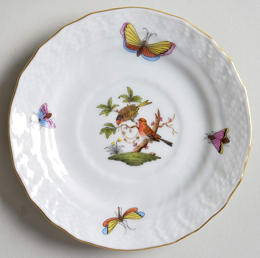 Rothschild Bird (RO) Small Bread & Butter Plate by Herend-1