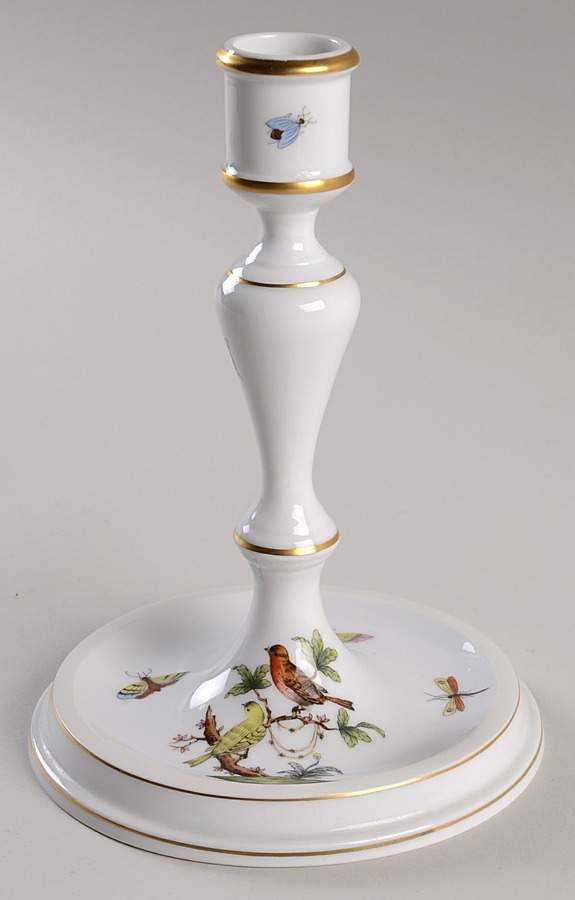 Rothschild Bird (RO) 7" Candlestick by Herend-1