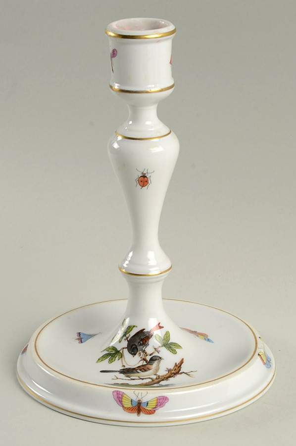 Rothschild Bird (RO) 7" Candlestick by Herend-1