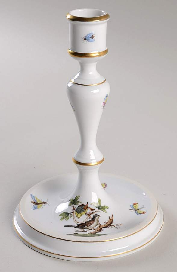 Rothschild Bird (RO) 7" Candlestick by Herend-1