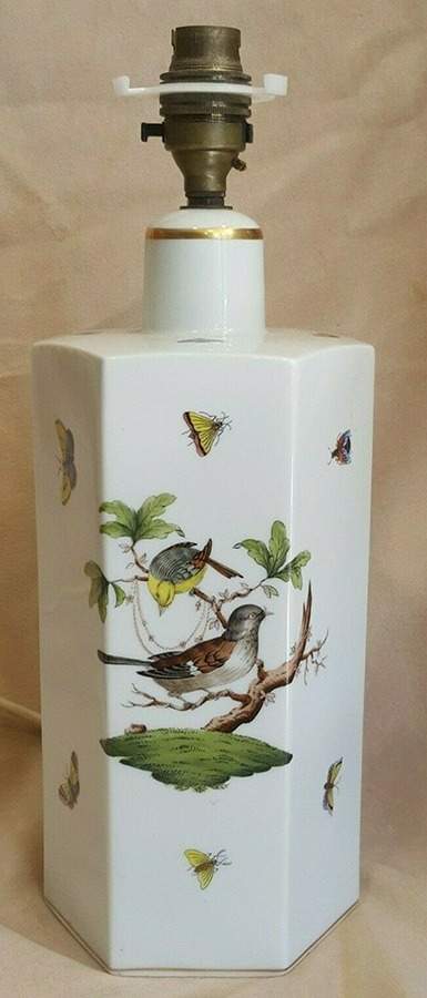Rothschild Bird (RO) 11" Electric Lamp No Shade by Herend-1