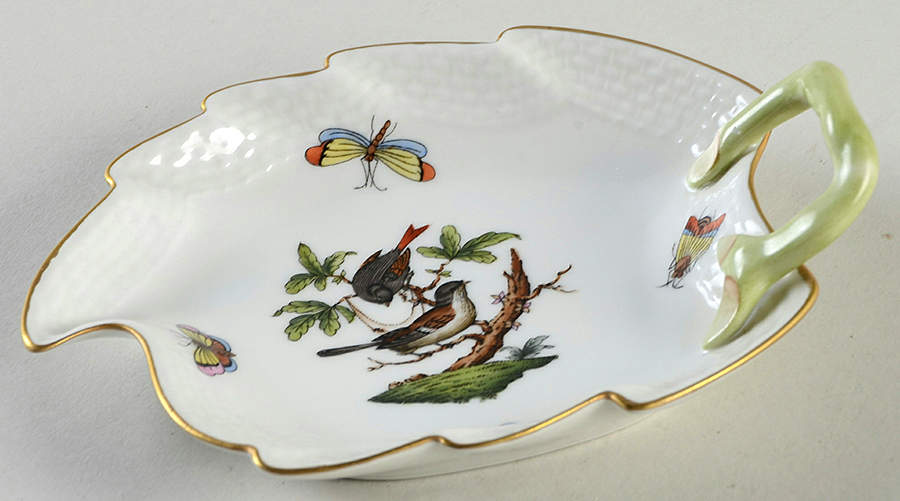 Rothschild Bird (RO) 5" Leaf Dish by Herend-1