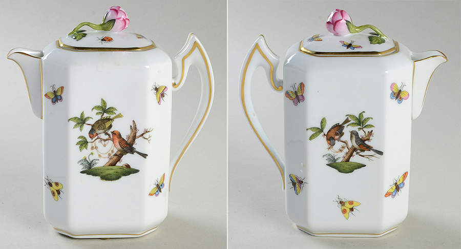Rothschild Bird (RO) Mini Coffee Pot & Lid by Herend-1