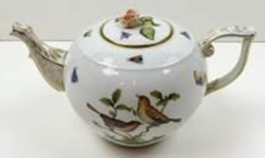 Rothschild Bird (RO) Teapot & Lid by Herend-1