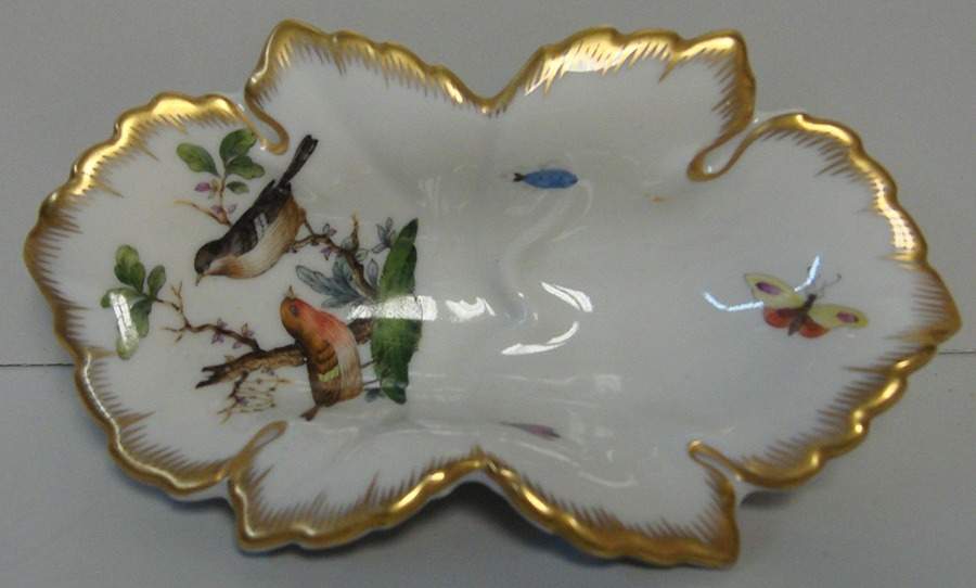 Rothschild Bird (RO) 6" Leaf Dish by Herend-1