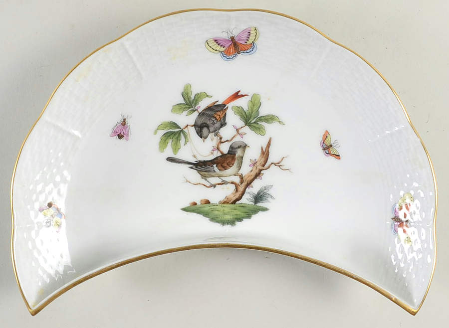Rothschild Bird (RO) Crescent Salad Plate by Herend-1