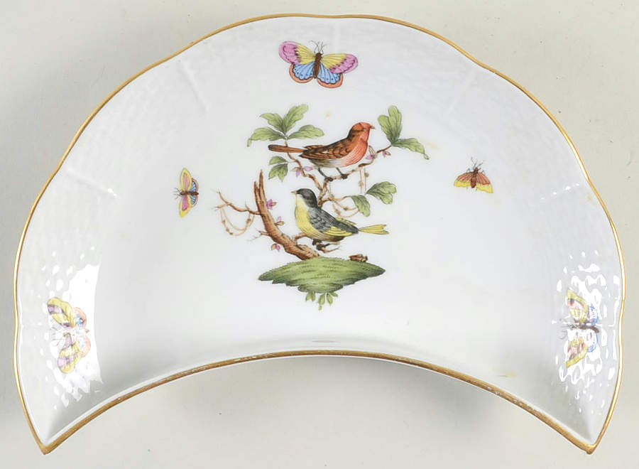 Rothschild Bird (RO) Crescent Salad Plate by Herend-1