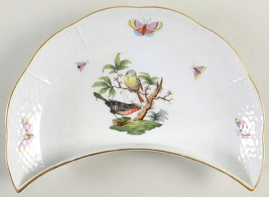 Rothschild Bird (RO) Crescent Salad Plate by Herend-1