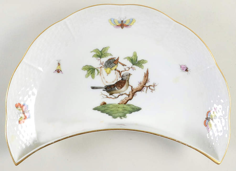 Rothschild Bird (RO) Crescent Salad Plate by Herend-1
