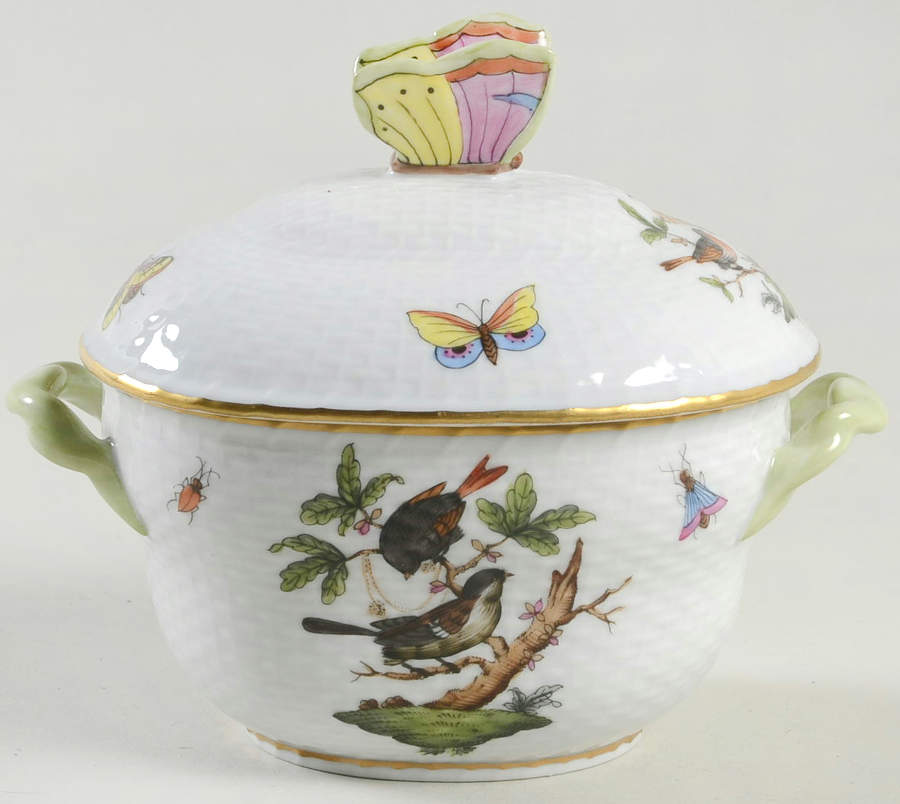 Rothschild Bird (RO) Small Candy Box & Lid by Herend-1