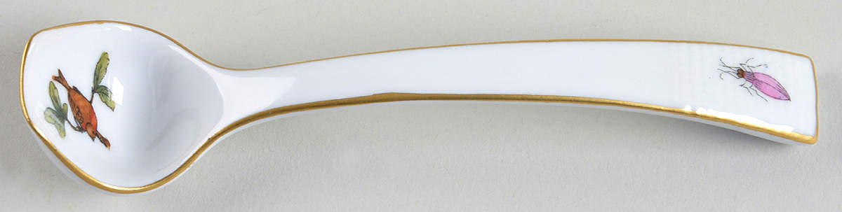 Rothschild Bird (RO) Cream/Mayonnaise Ladle Solid Piece by Herend-1