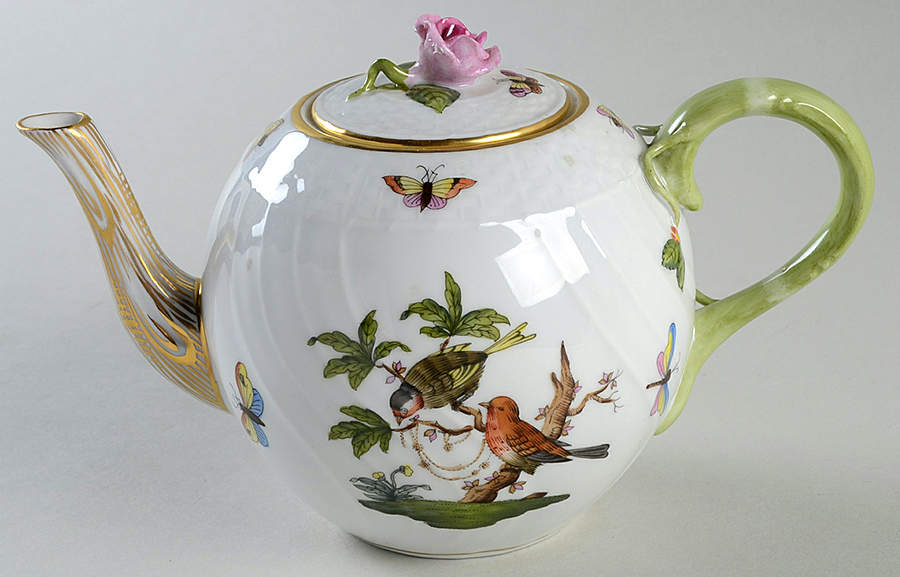 Rothschild Bird (RO) Small Teapot & Lid by Herend-1