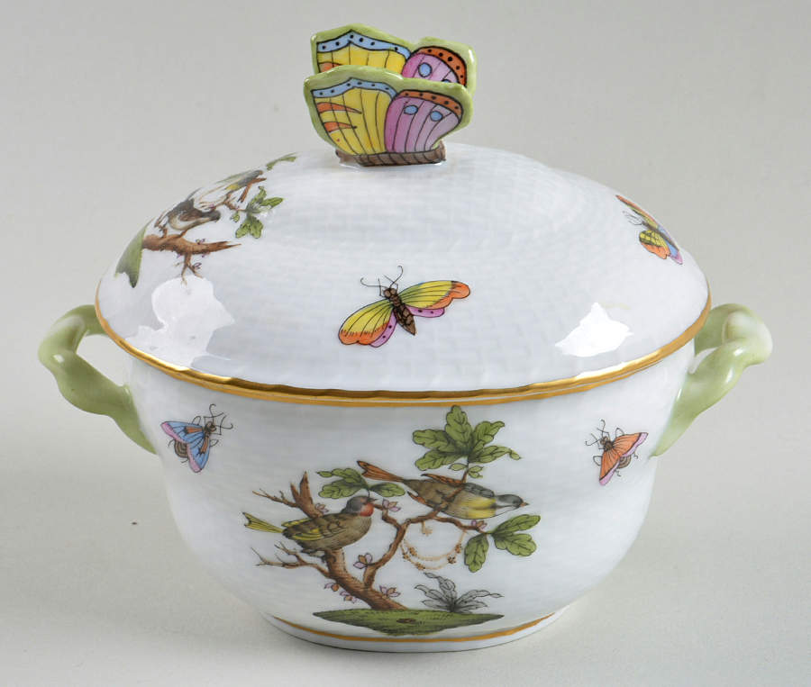 Rothschild Bird (RO) Small Candy Box & Lid by Herend-1