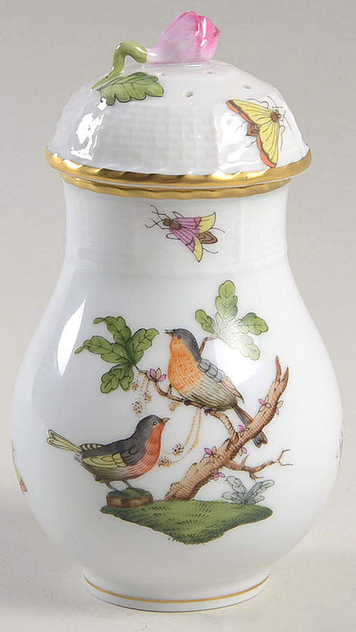Rothschild Bird (RO) Sugar Shaker & Lid by Herend-1