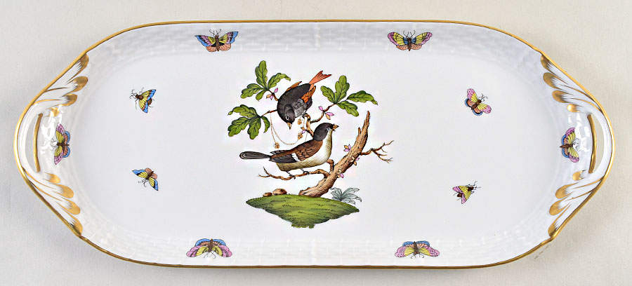 Rothschild Bird (RO) 14" Sandwich Tray by Herend-1