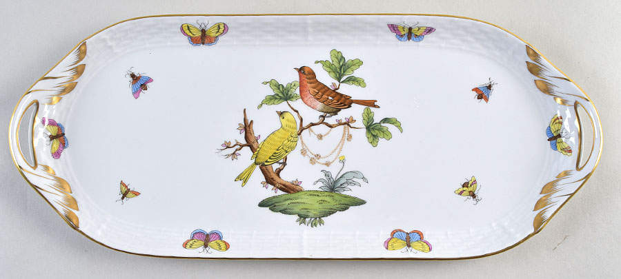 Rothschild Bird (RO) 14" Sandwich Tray by Herend-1