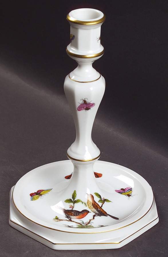 Rothschild Bird (RO) 7" Candlestick by Herend-1
