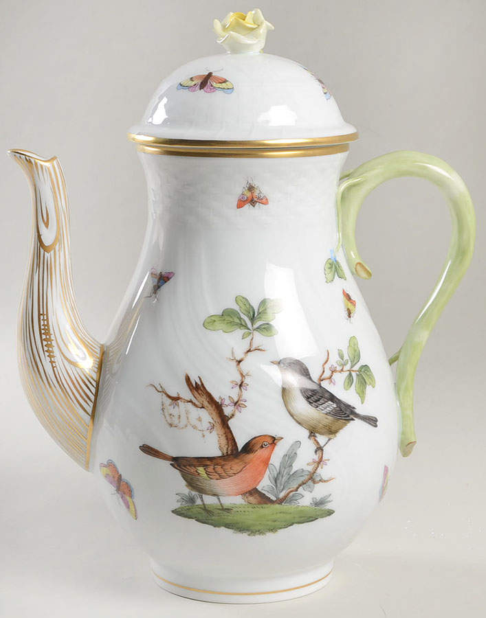 Rothschild Bird (RO) Coffee Pot & Lid by Herend-1