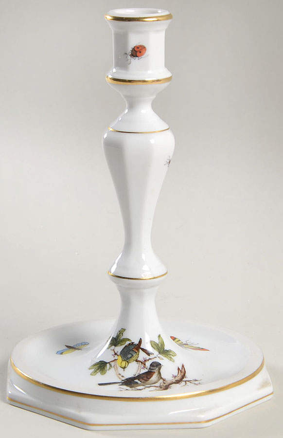 Rothschild Bird (RO) 7" Candlestick by Herend-1