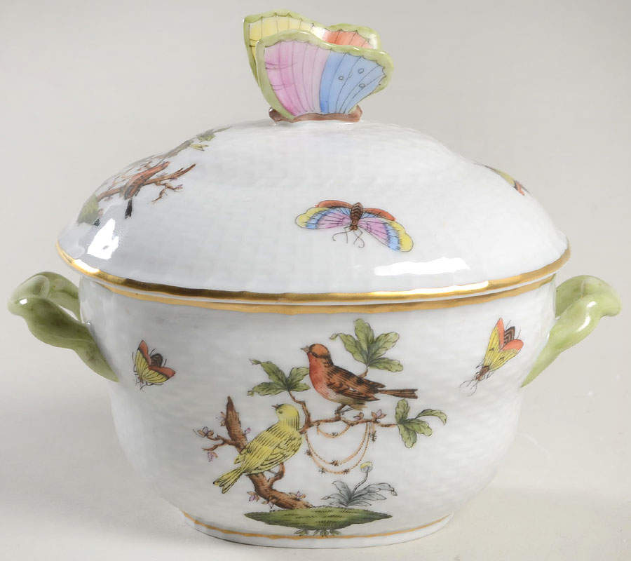 Rothschild Bird (RO) Small Candy Box & Lid by Herend-1