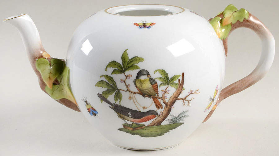 Rothschild Bird (RO) Teapot No Lid by Herend-1