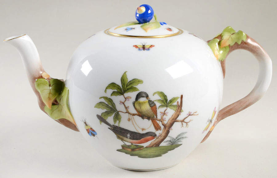 Rothschild Bird (RO) Teapot & Lid by Herend-1