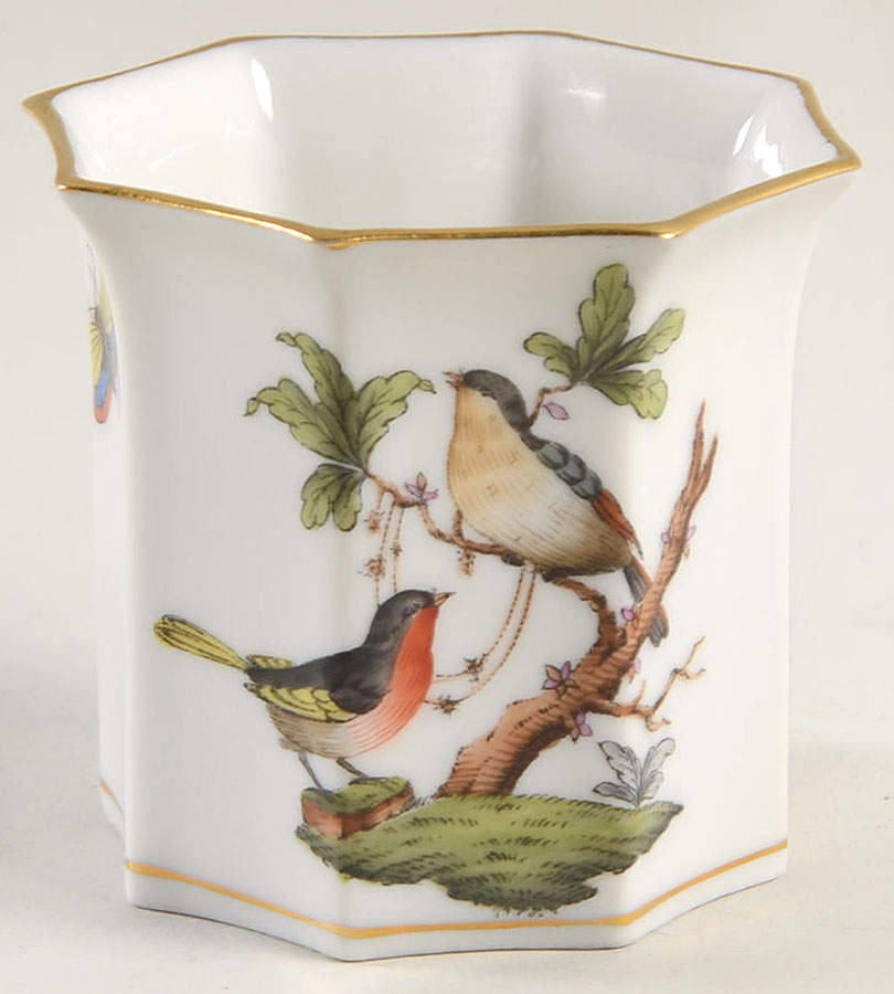 Rothschild Bird (RO) Octagonal Cigarette Holder by Herend-1