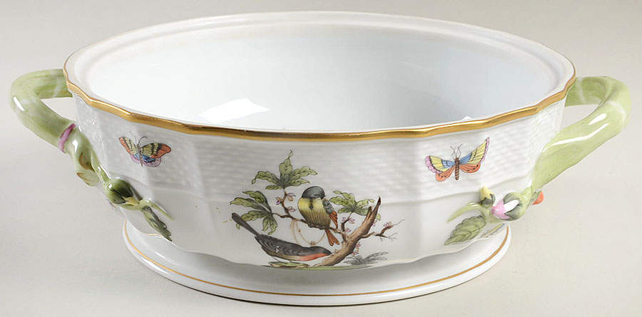 Rothschild Bird (RO) Covered Vegetable No Lid by Herend-1