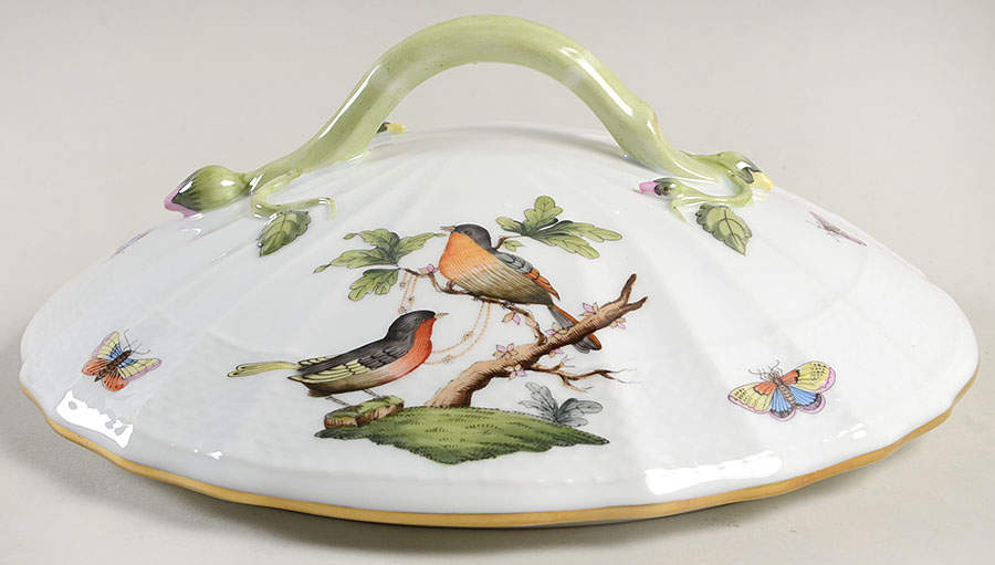 Rothschild Bird (RO) Lid for Covered Vegetable by Herend-1