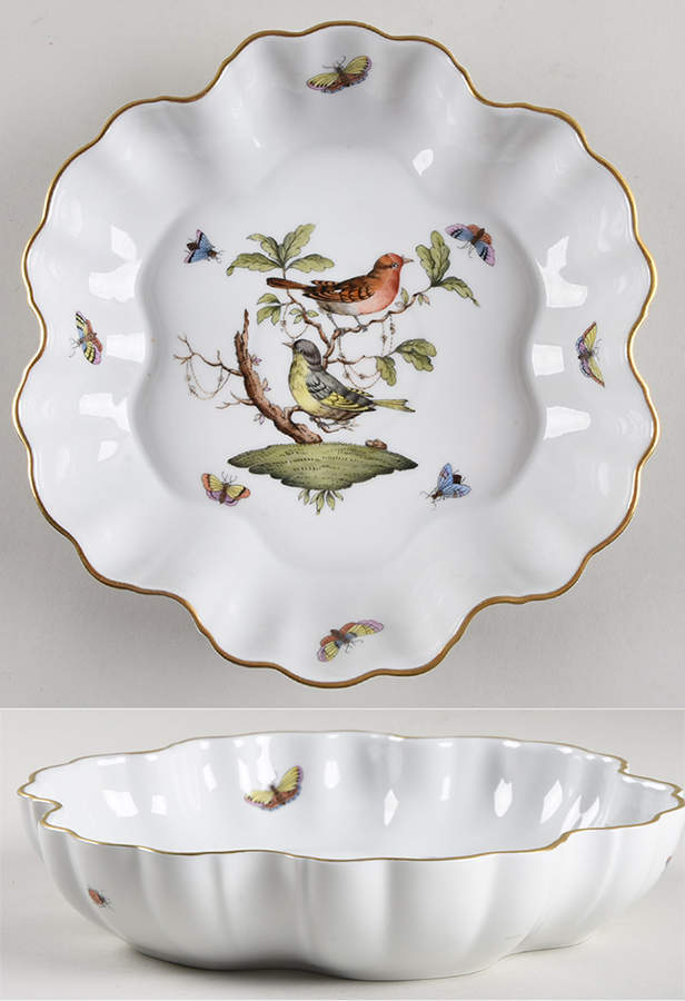 Rothschild Bird (RO) 8" Melon Bowl by Herend-1