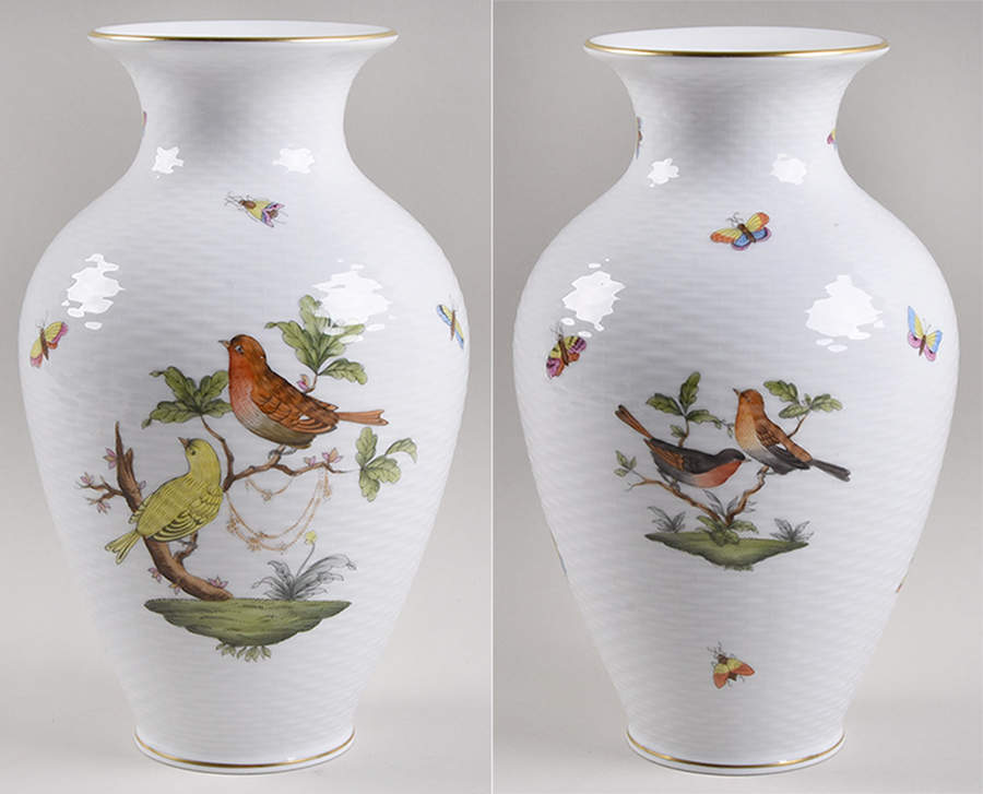 Rothschild Bird (RO) 9" Vase by Herend-1