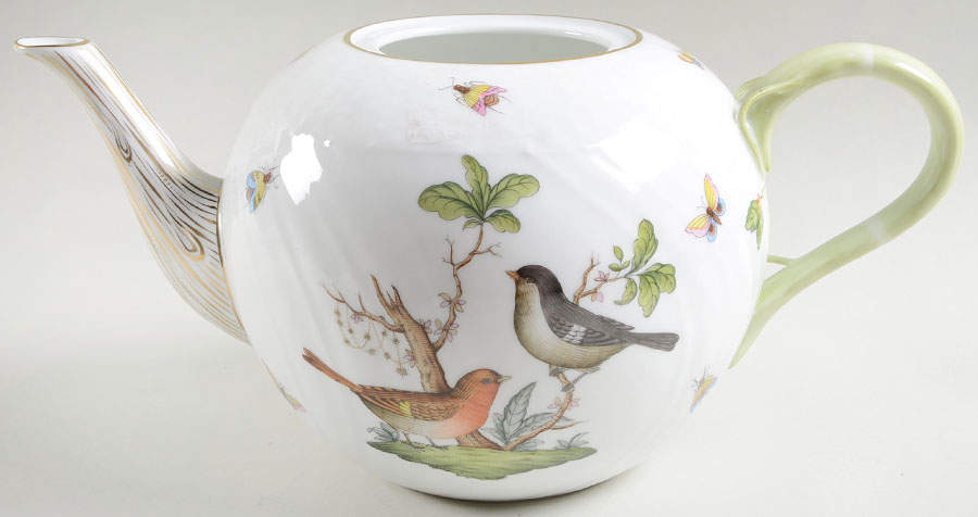 Rothschild Bird (RO) Large Teapot No Lid by Herend-1