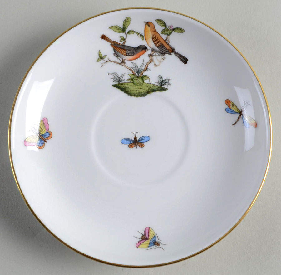 Rothschild Bird (RO) Saucer for Oversized Cup by Herend-1