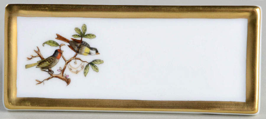 Rothschild Bird (RO) Small Placard/Place Card Holder by Herend-1