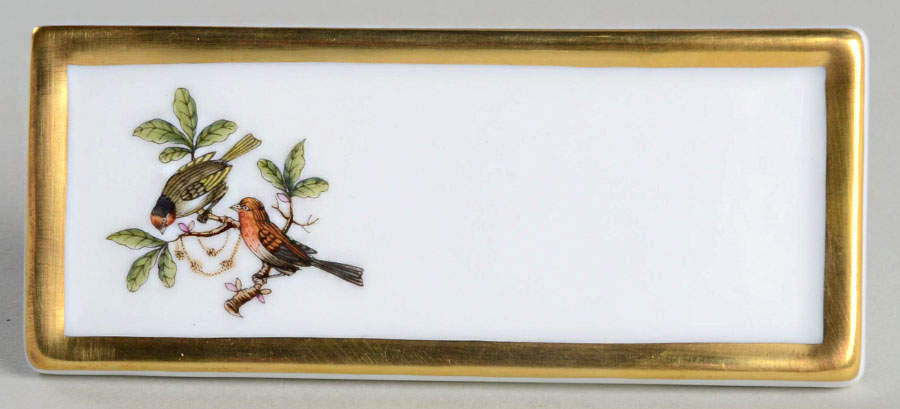 Rothschild Bird (RO) Small Placard/Place Card Holder by Herend-1