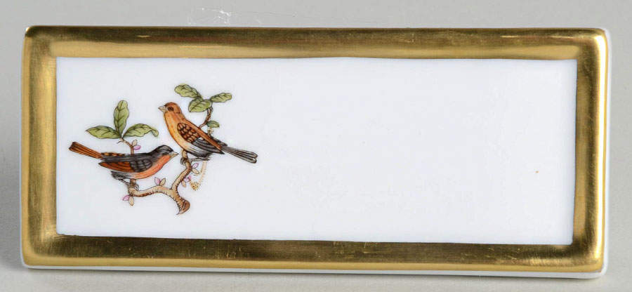 Rothschild Bird (RO) Small Placard/Place Card Holder by Herend-1