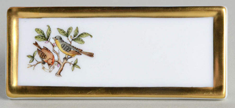 Rothschild Bird (RO) Small Placard/Place Card Holder by Herend-1