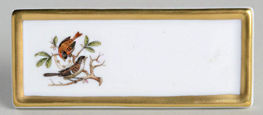 Rothschild Bird (RO) Small Placard/Place Card Holder by Herend-1