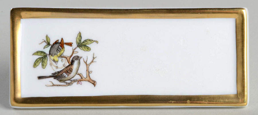 Rothschild Bird (RO) Small Placard/Place Card Holder by Herend-1