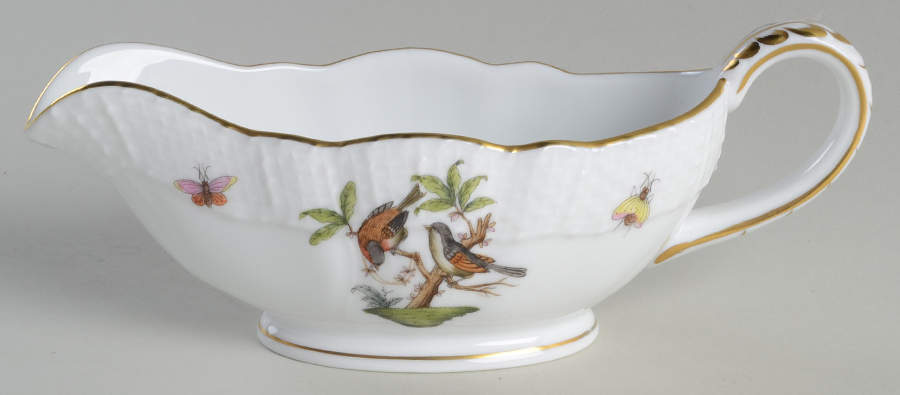 Rothschild Bird (RO) Open Sauce Boat by Herend-1