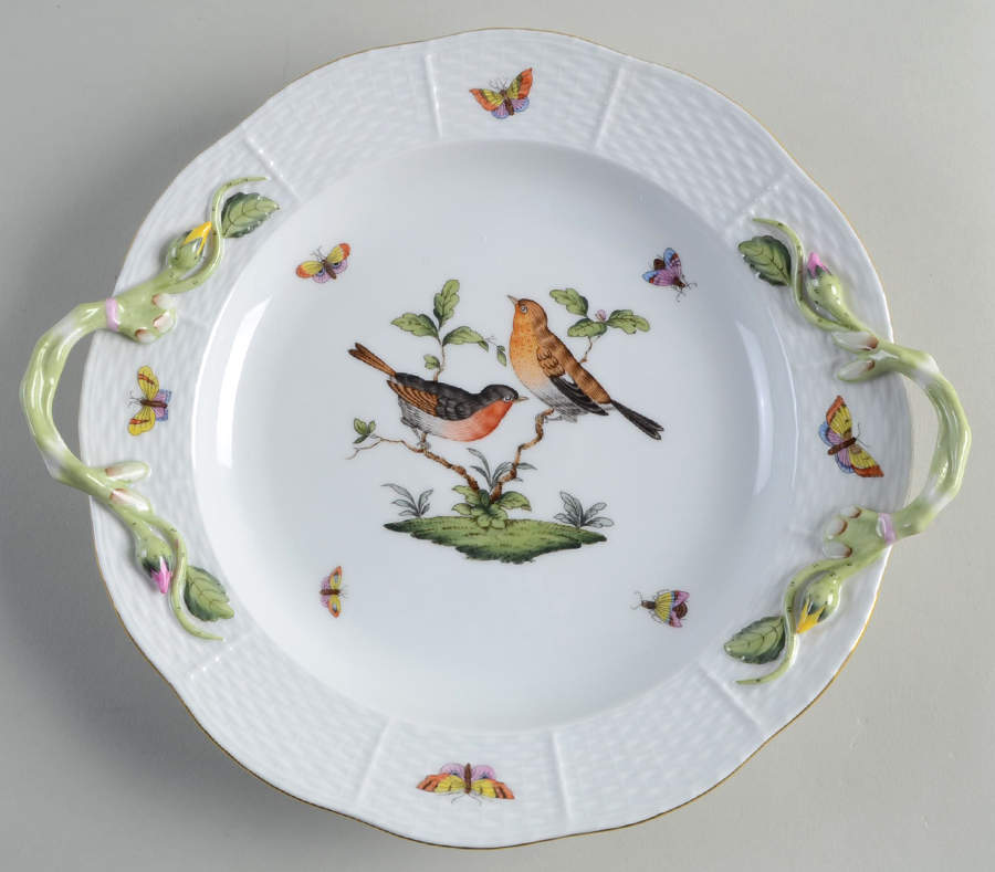 Rothschild Bird (RO) Handled Cake Plate by Herend-1