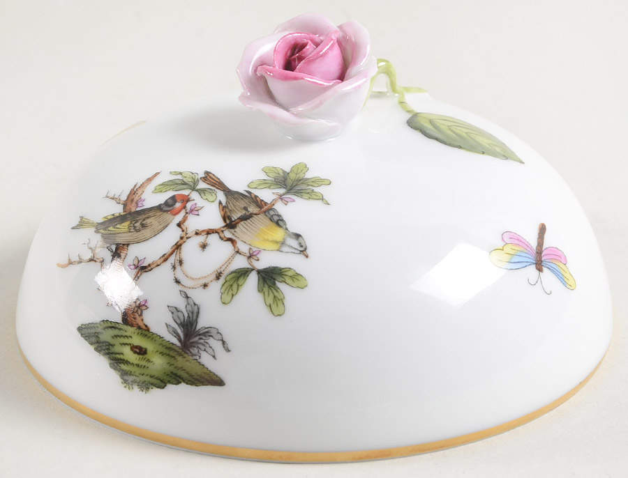 Rothschild Bird (RO) Lid for 4" Round Box by Herend-1