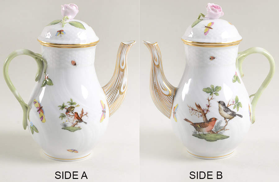 Rothschild Bird (RO) Small Coffee Pot & Lid by Herend-1