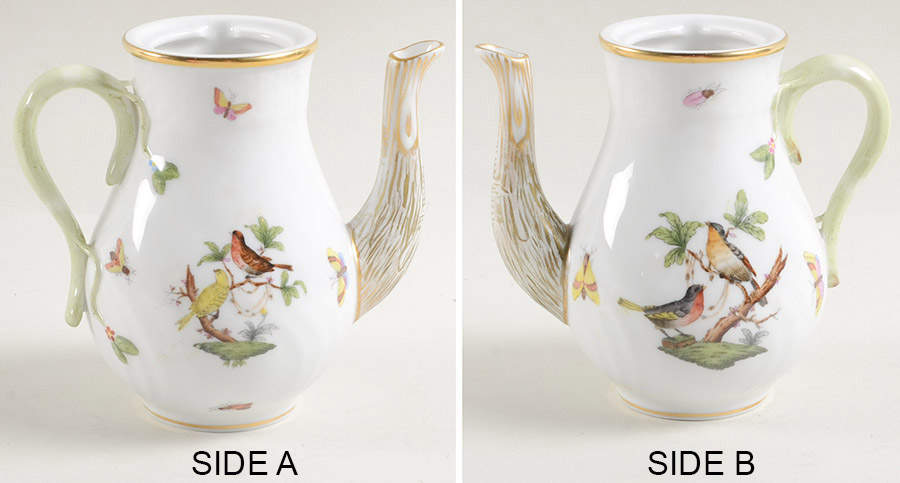 Rothschild Bird (RO) Individual Coffee Pot No Lid by Herend-1