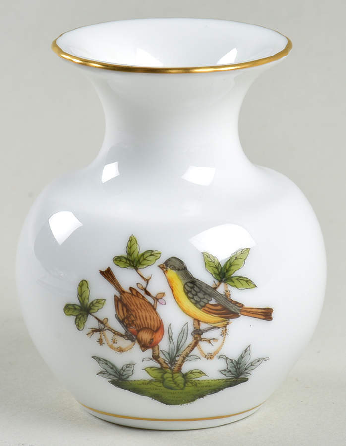 Rothschild Bird (RO) 2" Mini Bud Vase by Herend-1