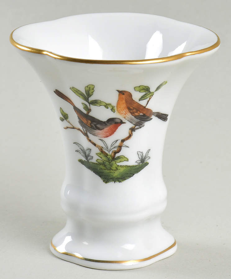 Rothschild Bird (RO) 2" Vase by Herend-1